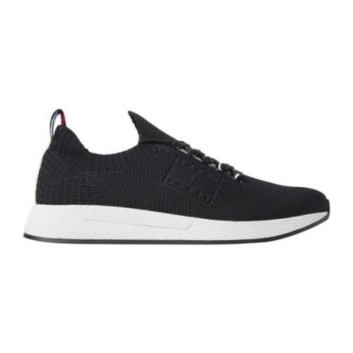 Tommy Jeans Svarta Stickade Sneakers för Män Black, Herr