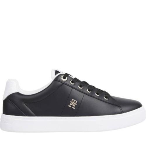 Tommy Hilfiger Svarta upphöjda sneakers för kvinnor Black, Dam