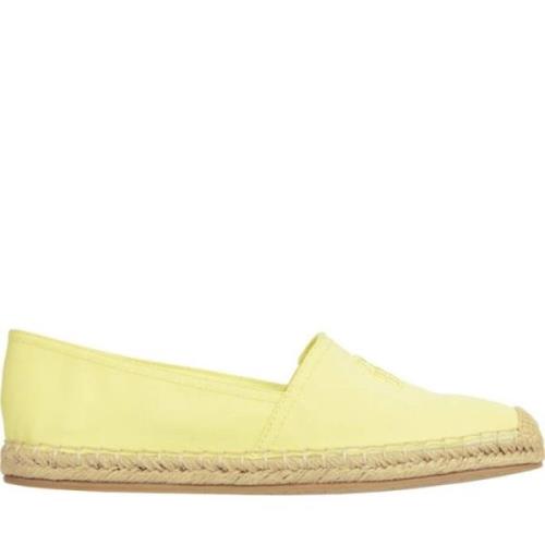 Tommy Hilfiger Gul Tulpan Broderade Espadriller Yellow, Dam