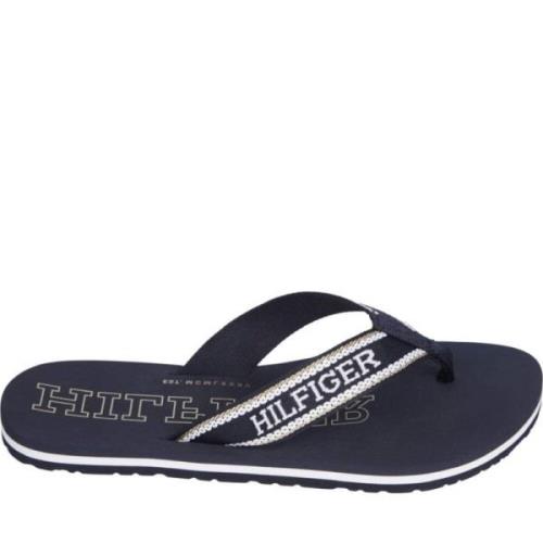 Tommy Hilfiger Blå Flip Flops för Kvinnor Blue, Dam