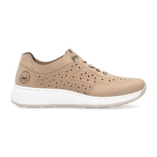 Rieker Beige Sneakers för Kvinnor Beige, Dam