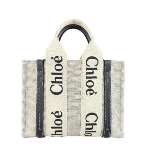 Chloé Pre-owned Pre-owned Canvas handvskor White, Dam