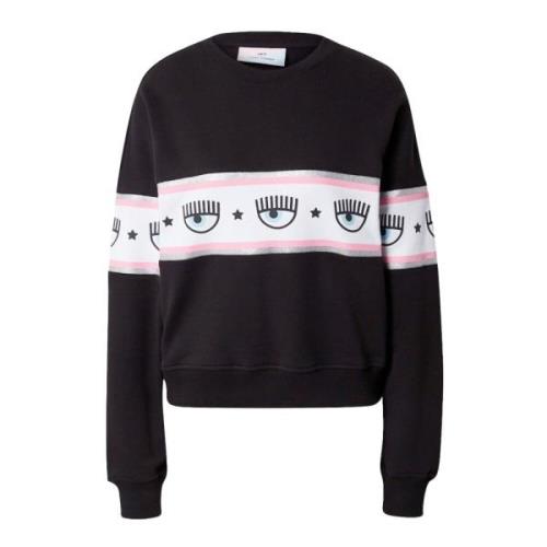 Chiara Ferragni Collection Glitter Logo Sweatshirt Black, Dam