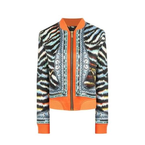 Just Cavalli Zebra Print Rock and Roll Bomber Multicolor, Dam