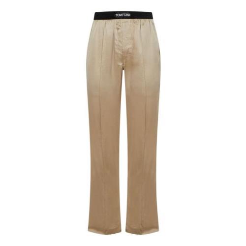 Tom Ford Beige Byxor Uppgradera Stil Elastisk Midja Beige, Herr