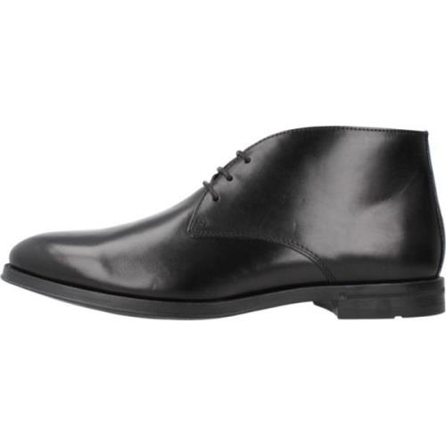 Geox Stiliga Lace-up Stövlar Black, Herr