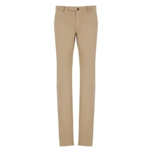 Incotex Beige Bomull Slim Fit Byxor Beige, Herr