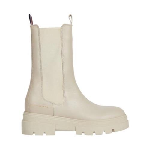 Tommy Hilfiger Beige Chelsea Ankelboots för kvinnor Beige, Dam