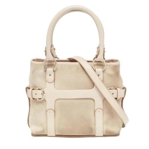 Salvatore Ferragamo Pre-owned Pre-owned Laeder totevskor White, Dam