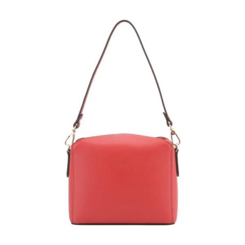 Pourchet Paris Röd läder crossbody väska Red, Dam