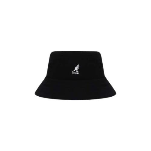 Kangol Svart Ullblandad Halsduk med Broderad Logotyp Black, Herr