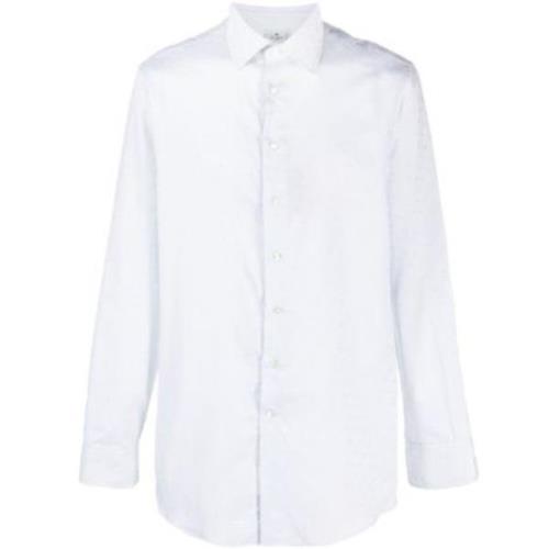 Etro Mönstrad Jacquard Bomullsskjorta White, Herr