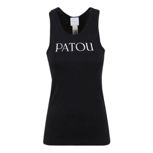 Patou Svart Topwear Ss24 Black, Dam