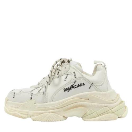 Balenciaga Vintage Pre-owned Laeder sneakers White, Dam