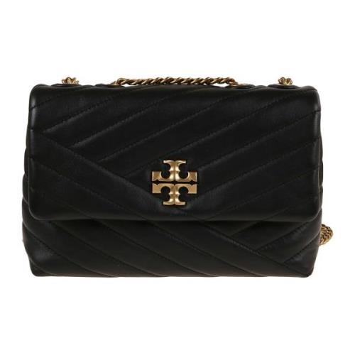 Tory Burch Svart Kira Chevron Axelväska Black, Dam