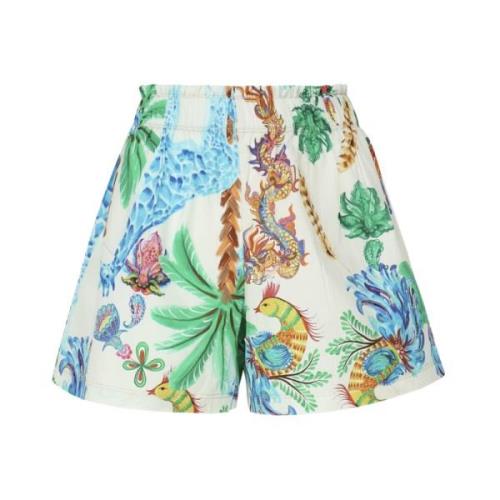 Mariuccia Milano Exotiskt Tryck Utställda Höga Shorts Multicolor, Dam