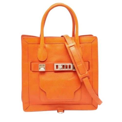 Proenza Schouler Pre-owned Pre-owned Laeder totevskor Orange, Dam