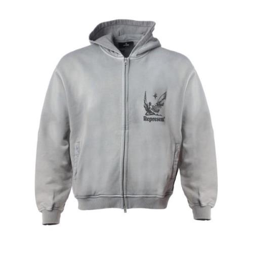 Represent Sommarandar Dragkedja Hoodie Gray, Herr