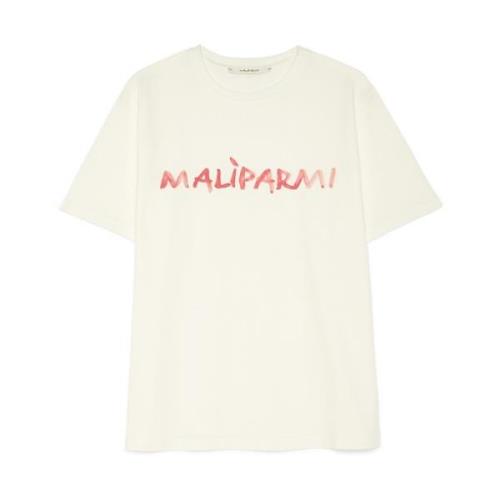 Maliparmi Ekologisk Bomull Tryckt T-shirt White, Dam