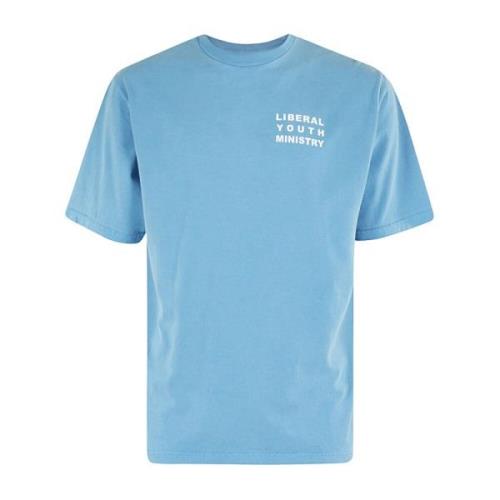 Liberal Youth Ministry Minimalist Logo T-shirt Blue, Herr