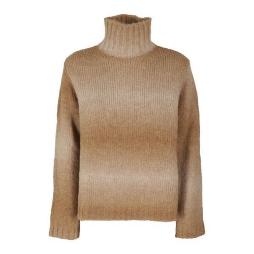 Woolrich Alpaca Turtleneck Sweater Brown, Dam