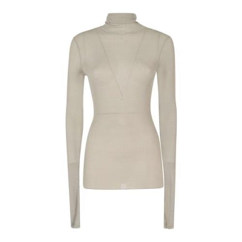 Ami Paris Stilren Turtleneck Sweater Beige, Dam