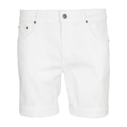 Dondup Stiliga Denim Jeans för Män White, Herr