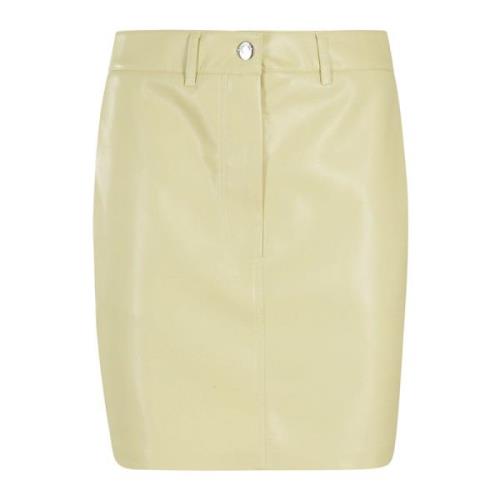 Nanushka Leather Skirts Yellow, Dam