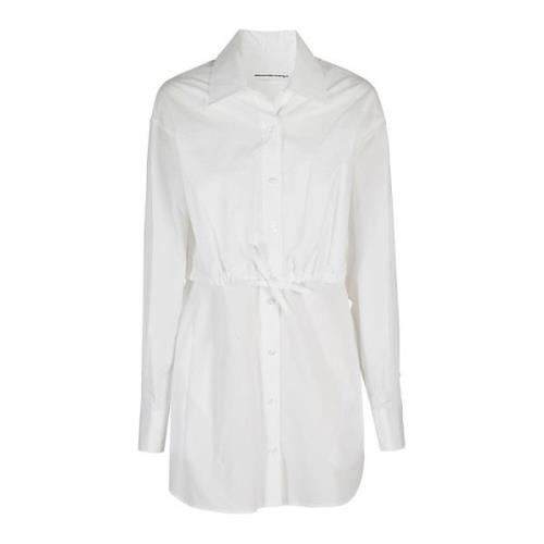 T by Alexander Wang Stilren Dubbellagad Topp White, Dam