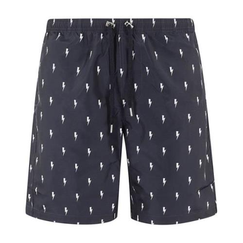 Neil Barrett Casual Shorts Blue, Herr