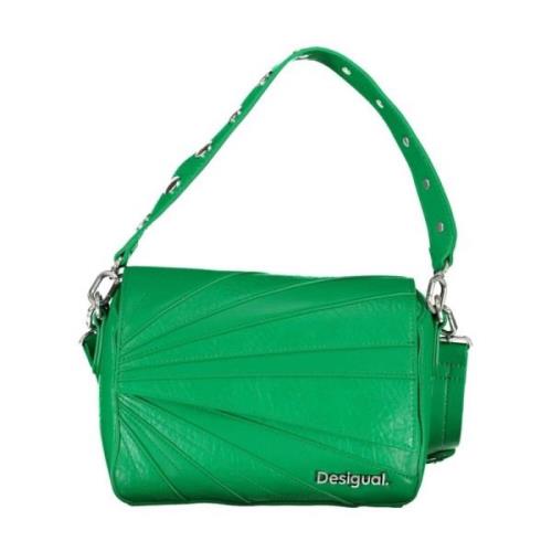 Desigual Grön Polyeten Handväska med Avtagbara Remmar Green, Dam