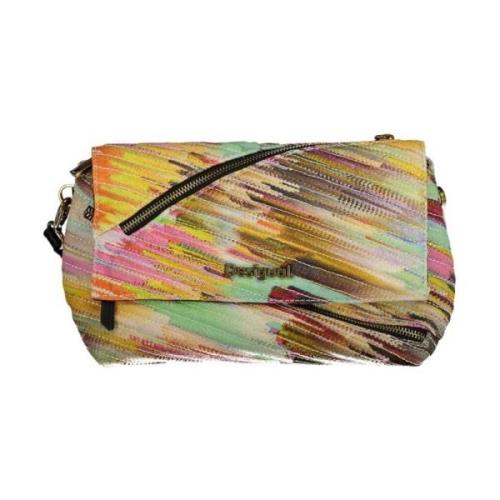 Desigual Stilig Polyester Handväska med Flera Fickor Multicolor, Dam