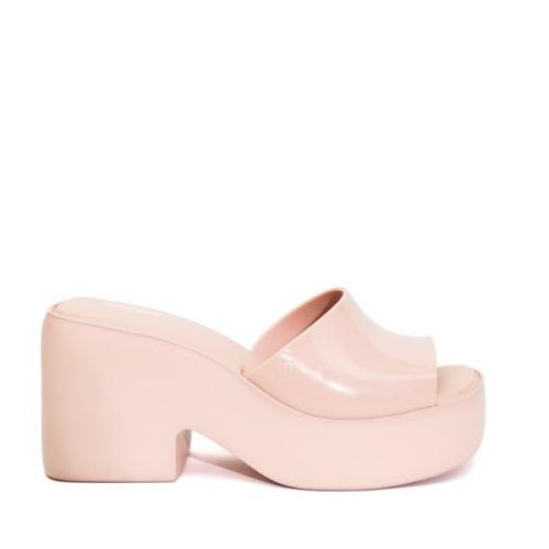 Melissa Rosa Platform Mules Posh AD Stil Pink, Dam