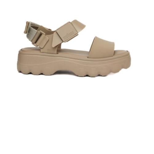 Melissa Beige Flatform Sandaler Kick Off AD Beige, Dam