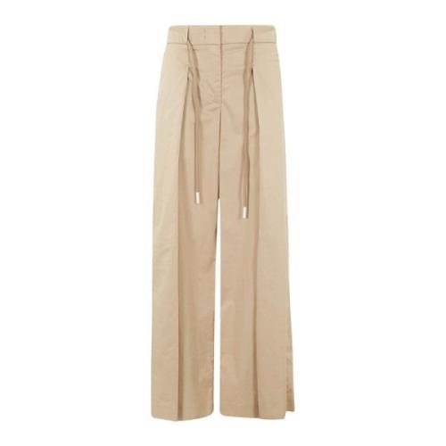 Peserico Stretch bomullsbyxor Beige, Dam