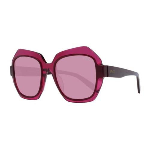 Emilio Pucci Lila Fyrkantiga Solglasögon med UV-skydd Purple, Dam