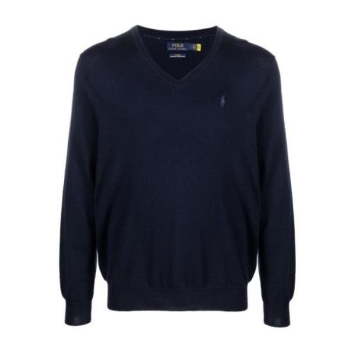 Ralph Lauren Navy Hunter Pullover Sweater Blue, Herr