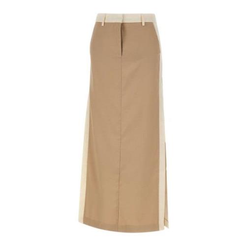 Remain Birger Christensen Beige Kjol med Sidofickor Beige, Dam