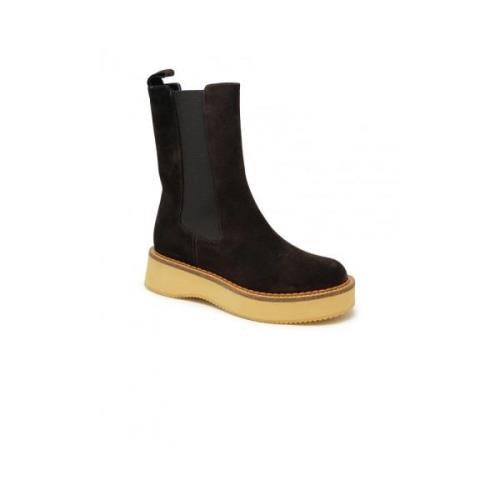 Paloma Barceló Brun Mocka Ankelboots Fw23 Brown, Dam