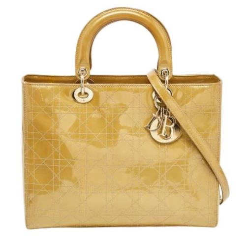 Dior Vintage Pre-owned Laeder totevskor Yellow, Dam