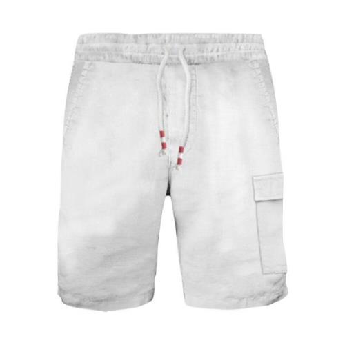 MC2 Saint Barth Herr Linne Bermuda Shorts Olika Färger White, Herr