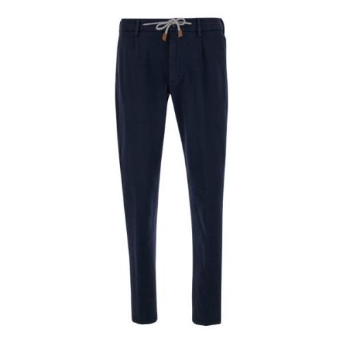 Eleventy Bistretch Jogger Byxor Blue, Herr