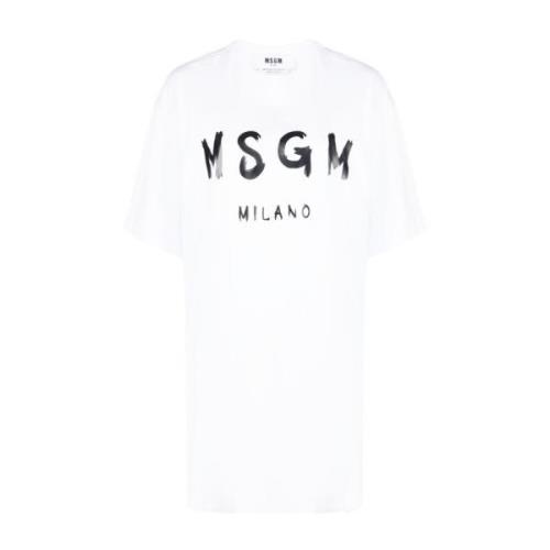 Msgm Stiliga T-shirts och Polos White, Dam