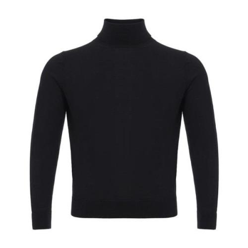 Colombo Lyxig Svart Cashmere Sweater Black, Herr