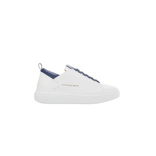 Alexander Smith Wembley Läder Sneakers Vit-Blå White, Herr