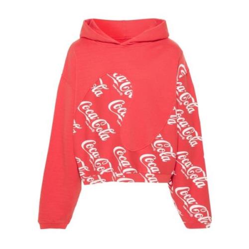 ERL Coca-Cola Swirl Hoodie Red, Herr