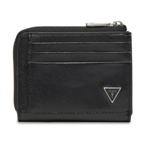 Guess Saffiano läderkorthållare - Certosa Black, Herr