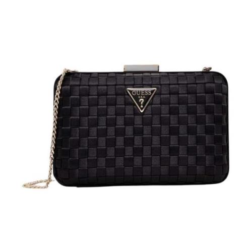 Guess Flätad Twiller Clutch - Axelväska Black, Dam