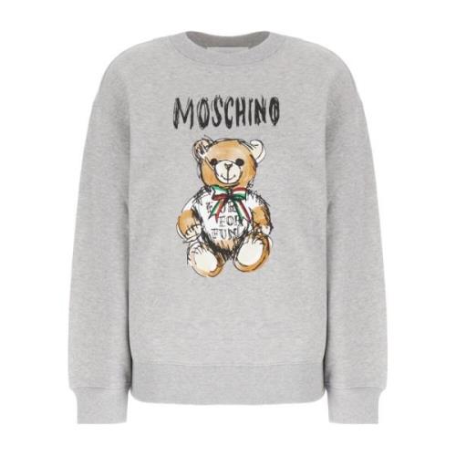 Moschino Stilren Sweatshirt för Män och Kvinnor Gray, Dam