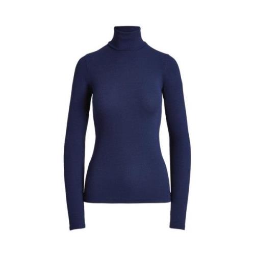 Ralph Lauren Blå Långärmad Slim Fit Väst Blue, Dam